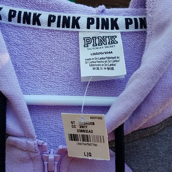 SOLD NWT Victoria's Secret PINK Purple Sweatshirt - Picture 3 of 8